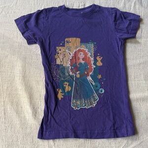 Girls Disney Merida Purple Graphic T-Shirt